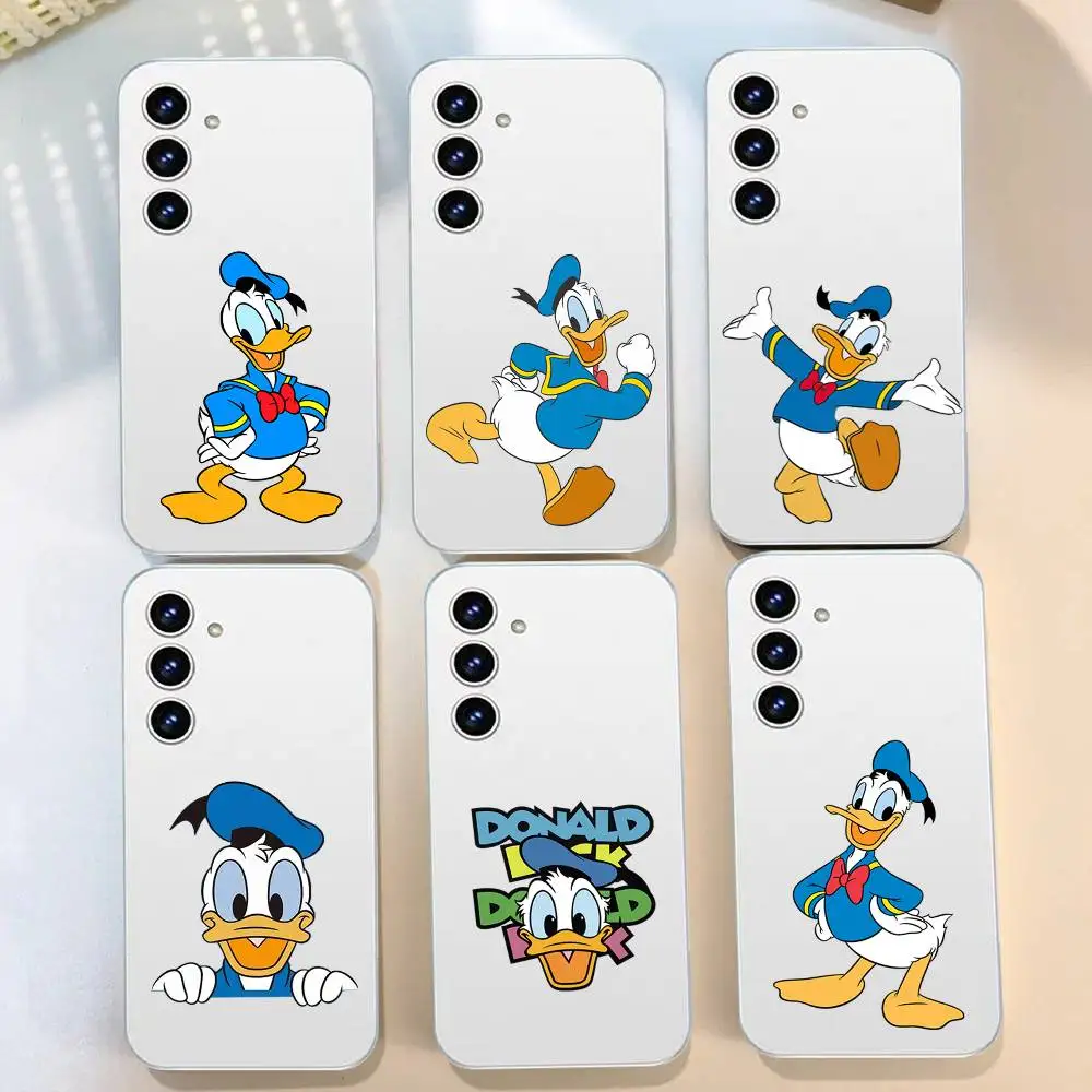 Funda de teléfono con diseño de pato D-Donald para Samsung Galaxy S21 S22 S23 S24 S25ULTRA FE Ultra Plus5G A52S, funda transparente