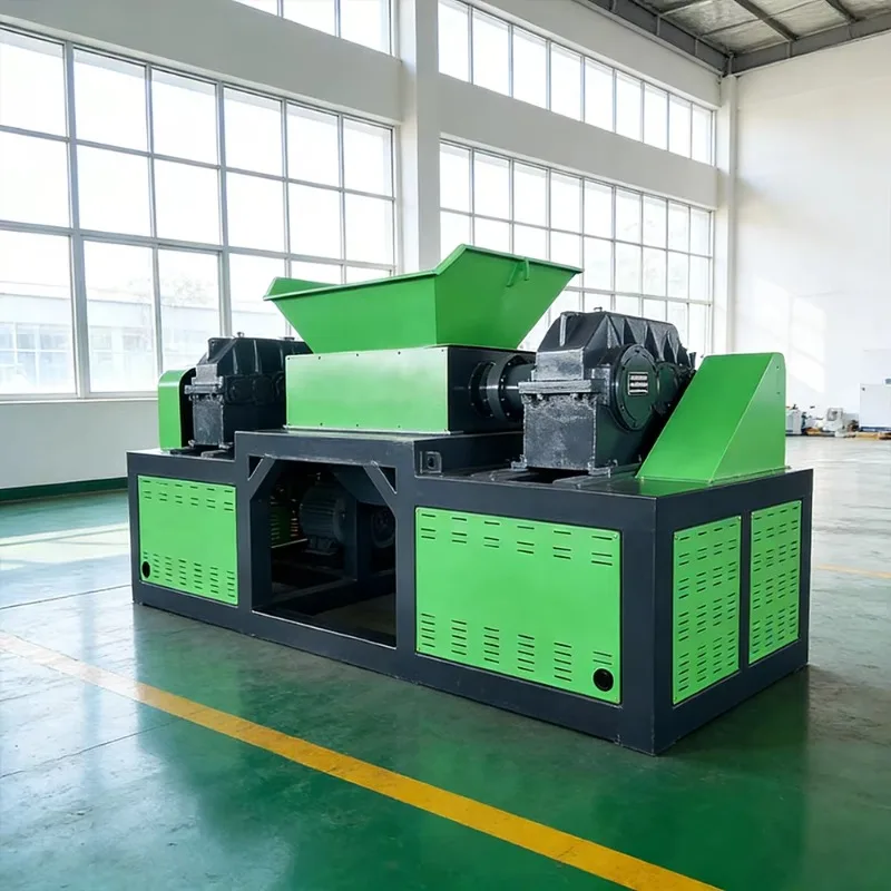 Tire Shredder Labor Saving Rubber Tyre Crusher High Efficiency Industrial Waste Processing Equipment Customized Feeding System