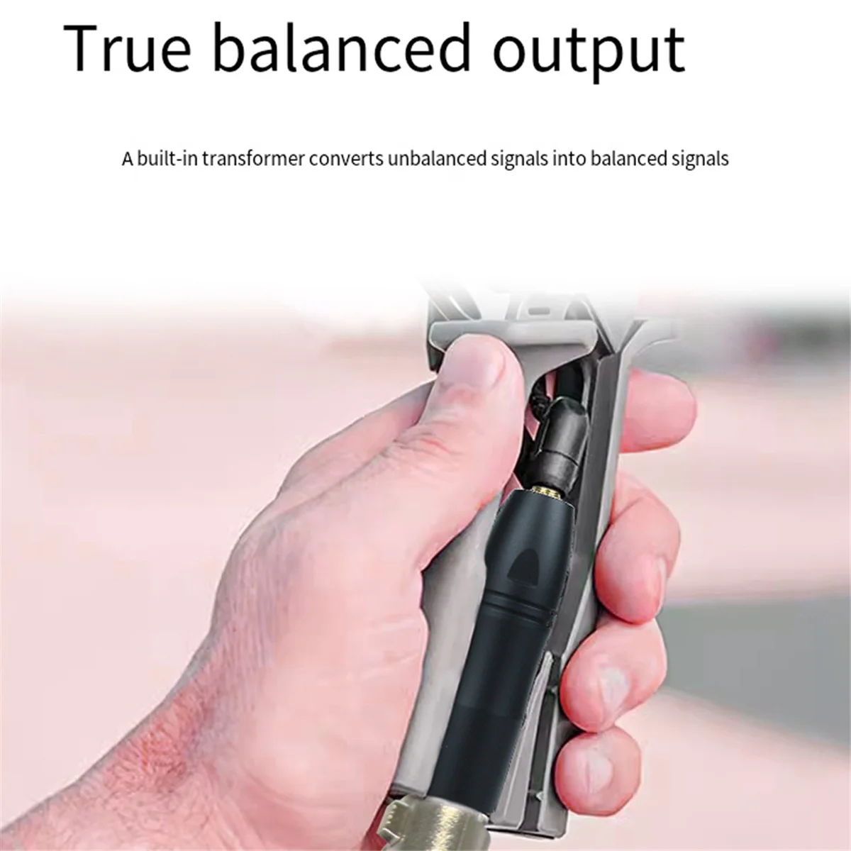 3.5mm TRS female socket to male XLR Balanced Adapter_N34R