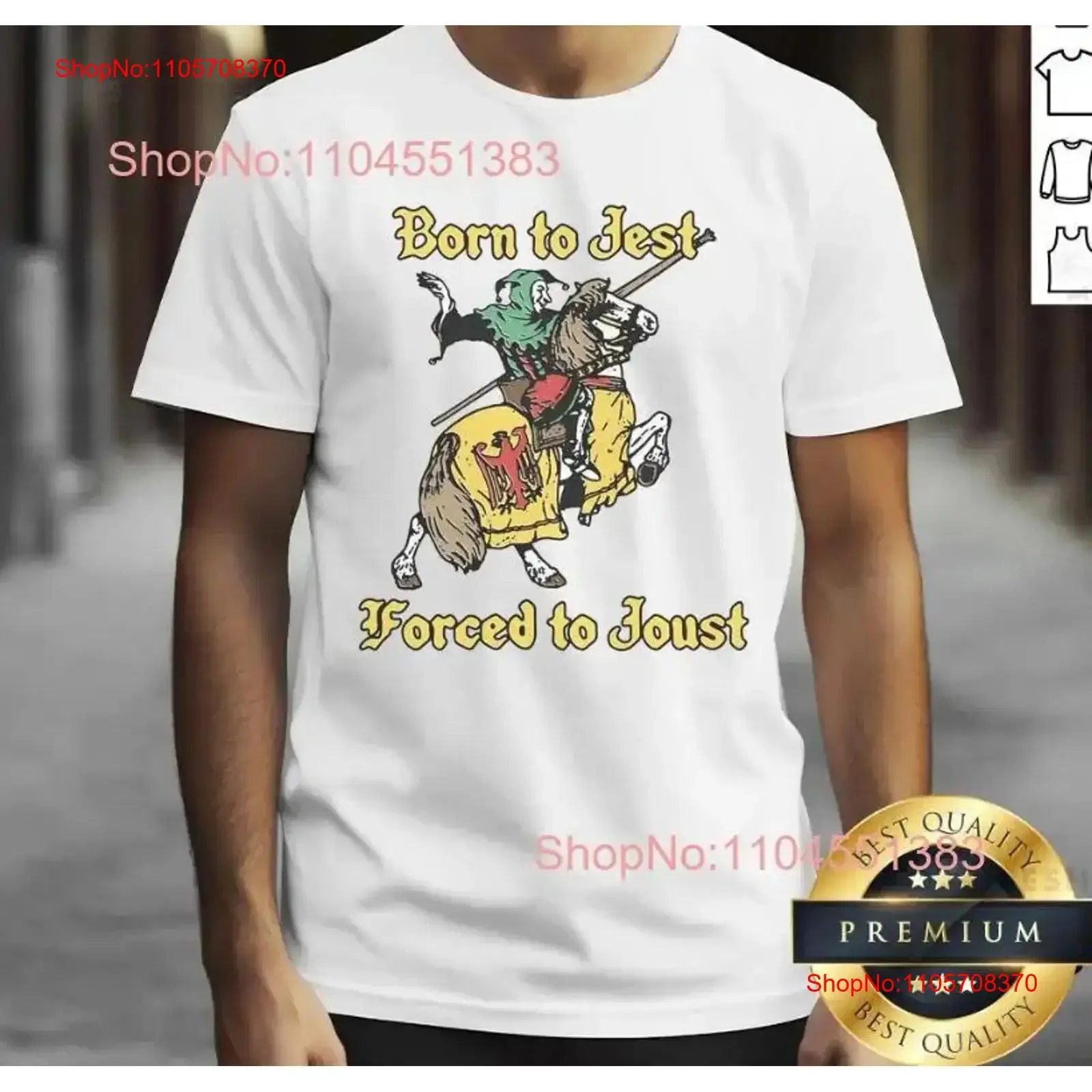 Awesome Born To Jest Forced Joust T Shirt Size S 5XL vintage Washed Stretched streetwear fashion designer clothes Comfortable