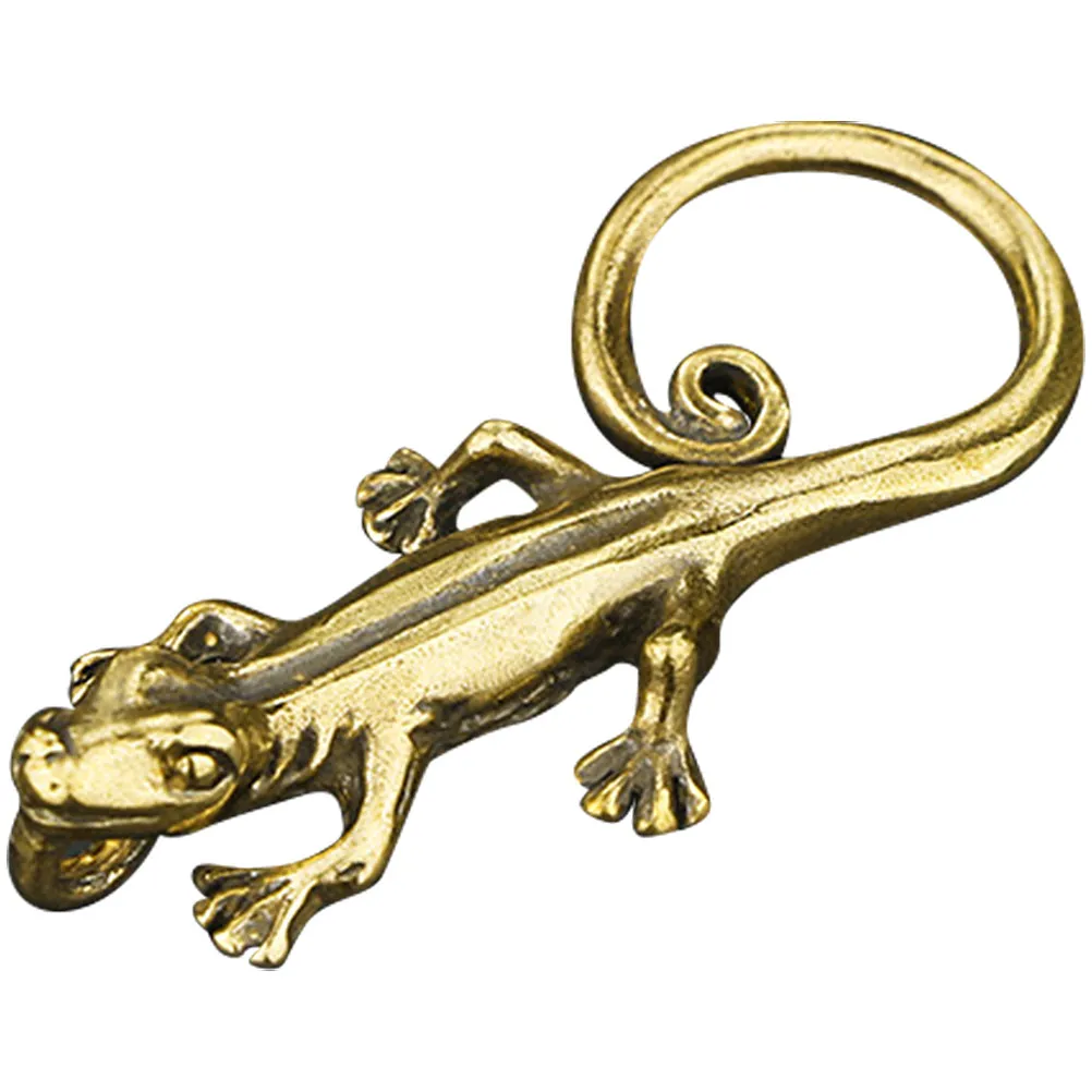 1Pcs Sturdy Brass Gecko Tea Pet Ornament Fine Workmanship Creative Teaboard Decor Tea Ceremony Decor Sand Table Adornment