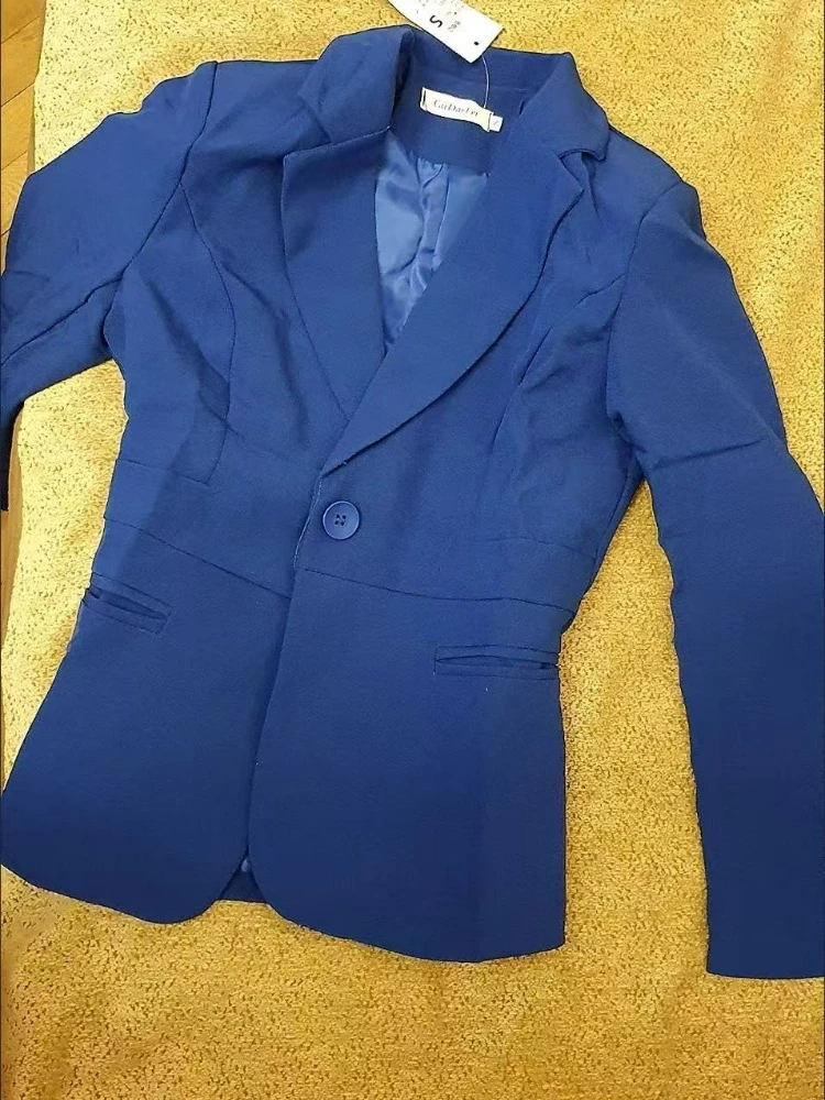 

Women's Blazer 2025 Red Long Sleeve Blazers Pockets Jackets Coat Slim Office Lady Jacket Female Tops Suit Blazer Femme Jackets