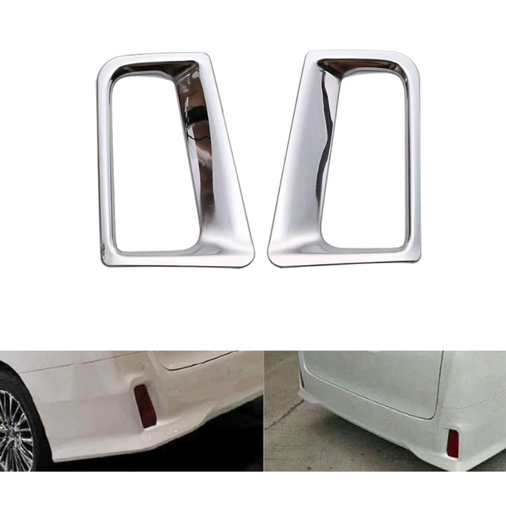 Car Rear Bumper Fog Light Lamp Cover Trim Reflector Foglight Garnish Molding for Toyota Alphard VELLFIRE 30 2015-2020