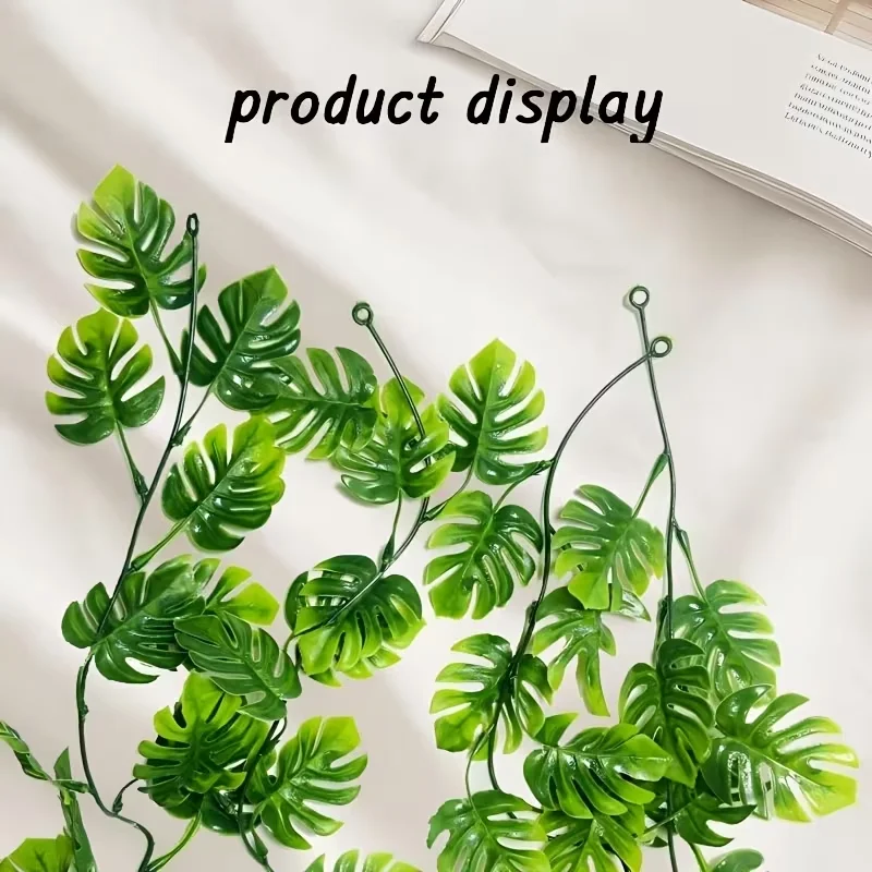 1/2/3개 인조 열대 야자나무 잎 꽃 덩굴, 인공 녹 - Artificial Hanging Plants 리뷰 및 가격
