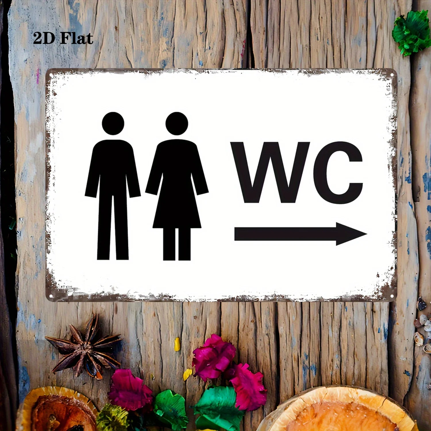 2D Flat, 1pc Tin Sign Gender Symbol Directional Arrow Classic Wall Art, Durable Metal Decor for Home, Kitchen, Bar, Garden & Far