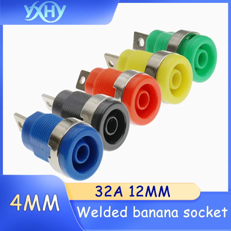

32A 4mm insulated banana socket panel test socket plug high current instrument terminal opening 12MM