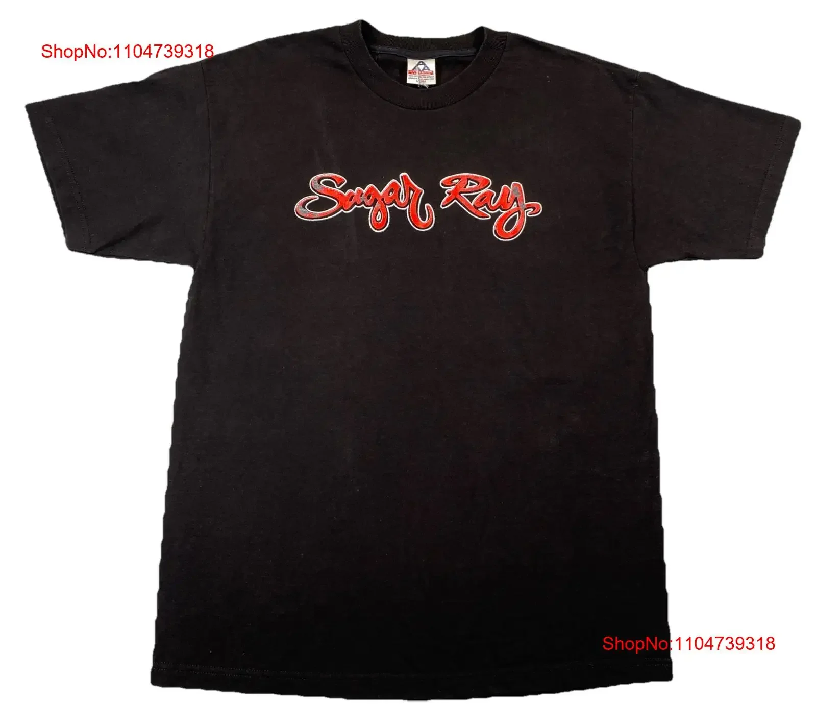 

Винтажная мужская футболка Sugar Ray Band Tour, большая черная 90-редкая винтажная стираная модная стильная универсальная дизайнерская одежда с графическим рисунком