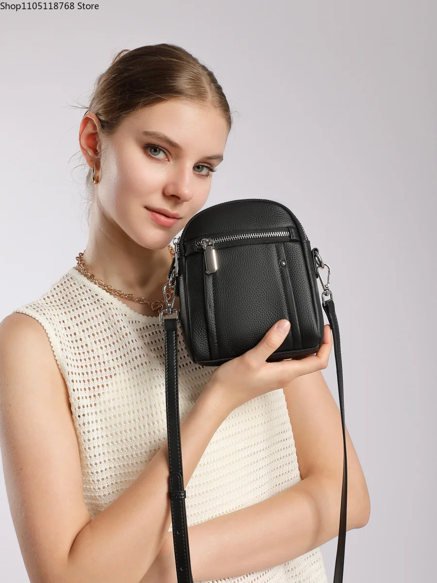 

Mini Small Genuine Leather Vintage Bag Crossbody Bag Luxury Mobile Phone Shoulder Bag for Women