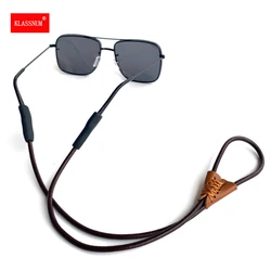Retro Leather Sunglasses Chain Rope Eyewear Glasses Lanyard Strap Outdoor Sports Non-slip Eyeglass Handmade Accessories Men 2025