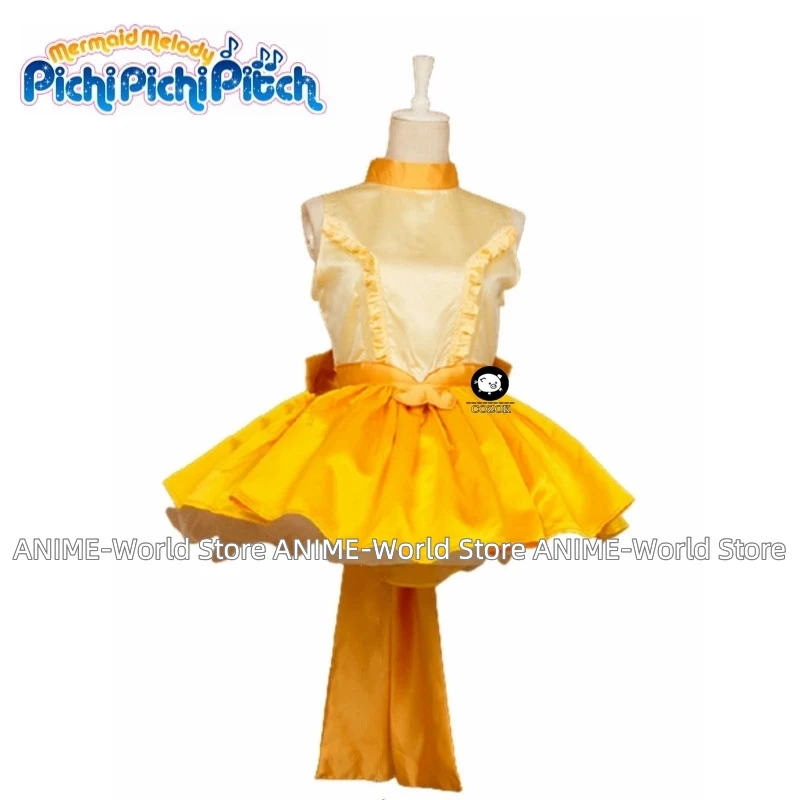 《Custom size》Anime Mermaid Melody Pichi Pichi Pitch Coco Princess Dress Cosplay Costume With Gloves Prop necklace Suit Wig Shoes