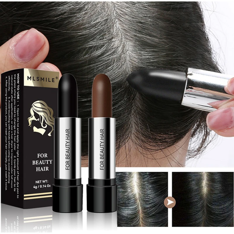 Disposable Hair Dye Pen Waterproof Temporary Hairline Concealer Stick Safe Strong Covering Modify Hair Cream Stick Tool