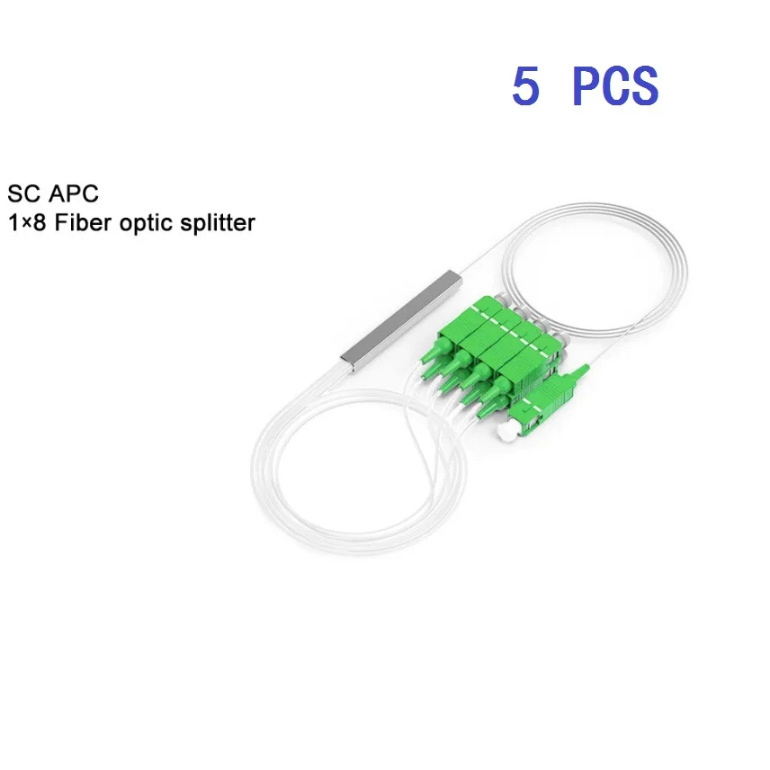 PLC Splitter 5pcs 1X16 SC/APC SM 0.9mm  PVC  FTTH Fiber Optic Connector APC/UPC Free Shipping