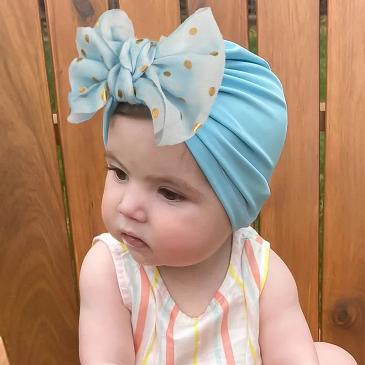 

Knot Bow Baby Headbands Toddler Headwraps Elastic Beanies CapFlower Baby Girl Turban Hat Newborn Infant Bonnet Hair Accessories