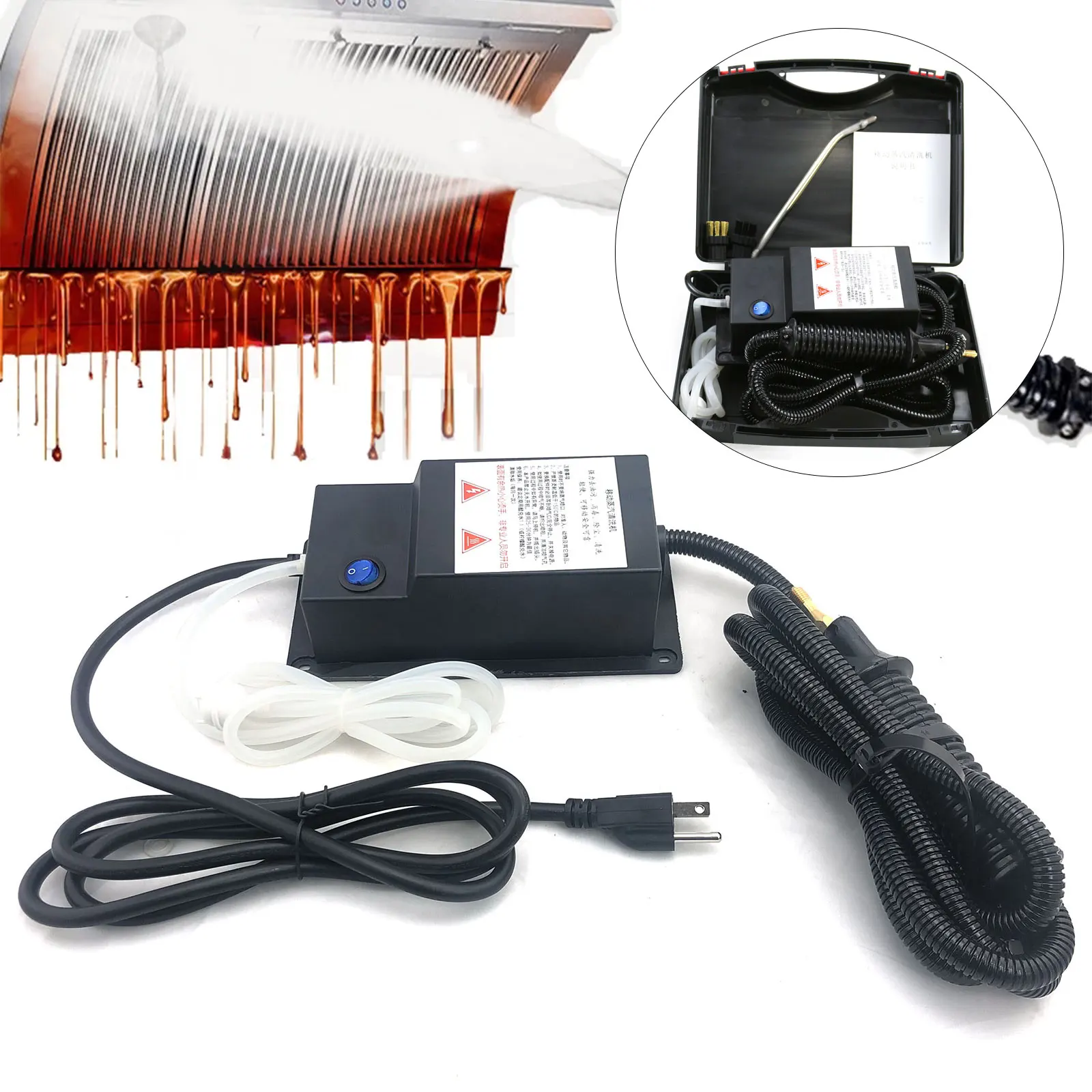 1700W Handheld High Pressure Steam Cleaner Machine Automatic Mobile Detailing Steam Cleaning Home110V