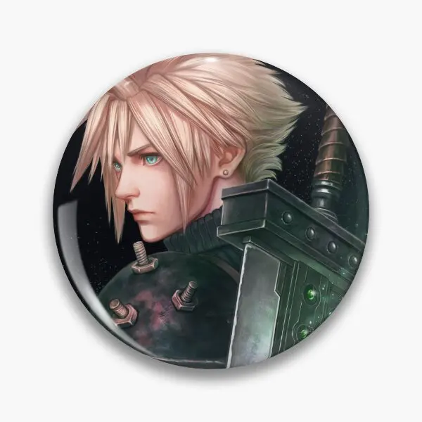 Final Fantasy Vii Ff7R Cloud Strife  Soft Button Pin Fashion Badge Funny Brooch Decor Lapel Pin Cute Hat Clothes Jewelry