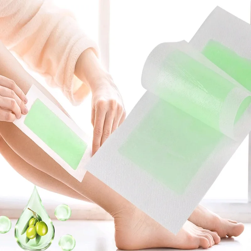 Professional Double-Sided Cold Wax Paper Strips Disposable Summer Hair Removal Wax Sheets for Legs Arms Whole Body Depilation - view 6