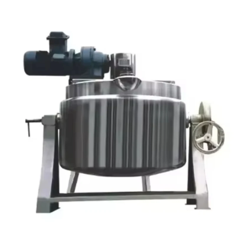 50 to 1000 litres gas heated electric jacketed kettle, cooking double steam jacketed kettle industrial cooking pot