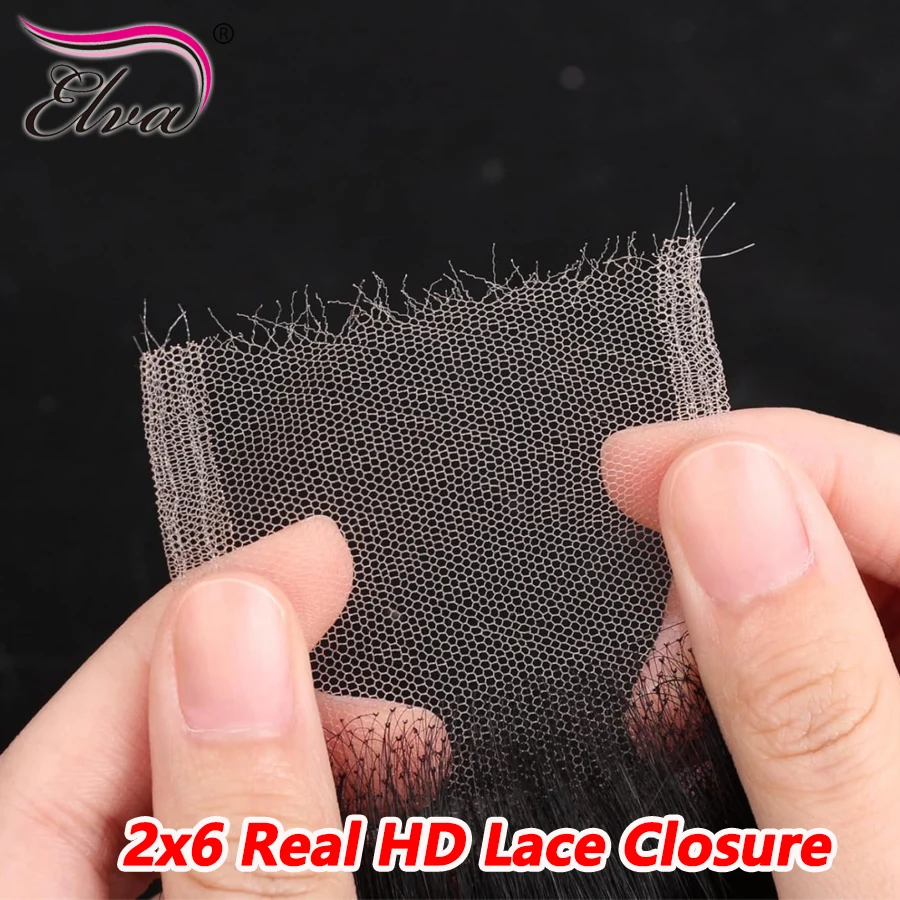 

Elva Single Knots 2x6 HD Кружевная застежка Невидимые швейцарские HD Кружева из расплава Предварительно выщипанные девственные человеческие волосы HD Закрытие Фронтальная ТОЛЬКО