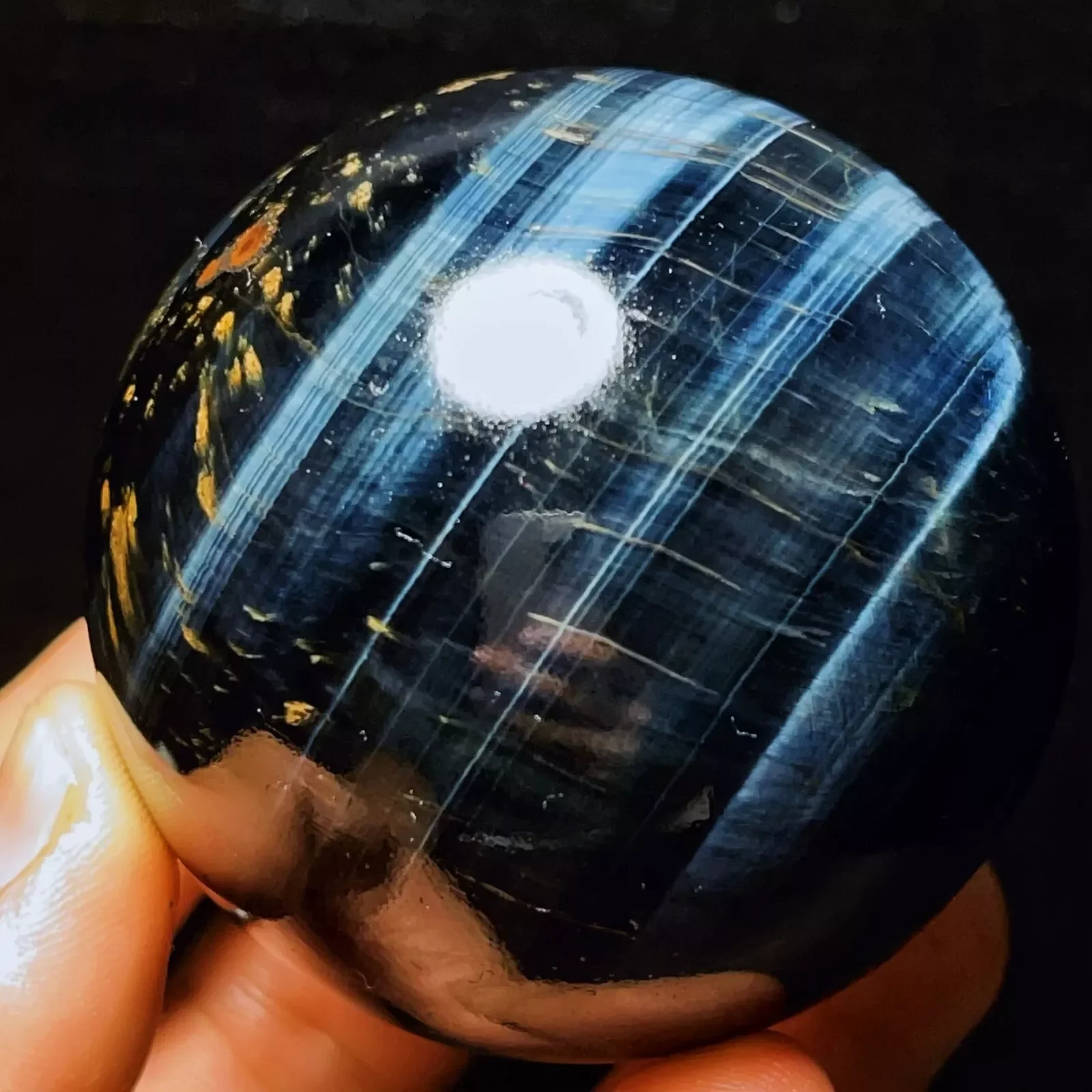 

Natural Formed!Blue Tiger's Eye Ball, Quartz Crystal Blue Mineral Ball, Mineral, Reiki, Healing