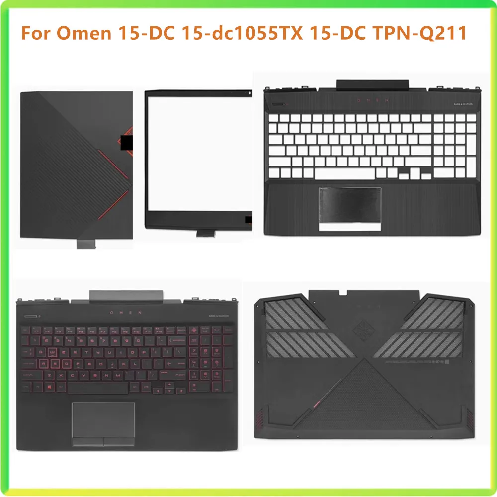 Nuevo ordenador portátil LCD bisel trasero marco frontal cubierta superior reposamanos cubierta inferior superior para Hp Omen 15-DC 15-dc1055TX 15-DC TPN-Q211