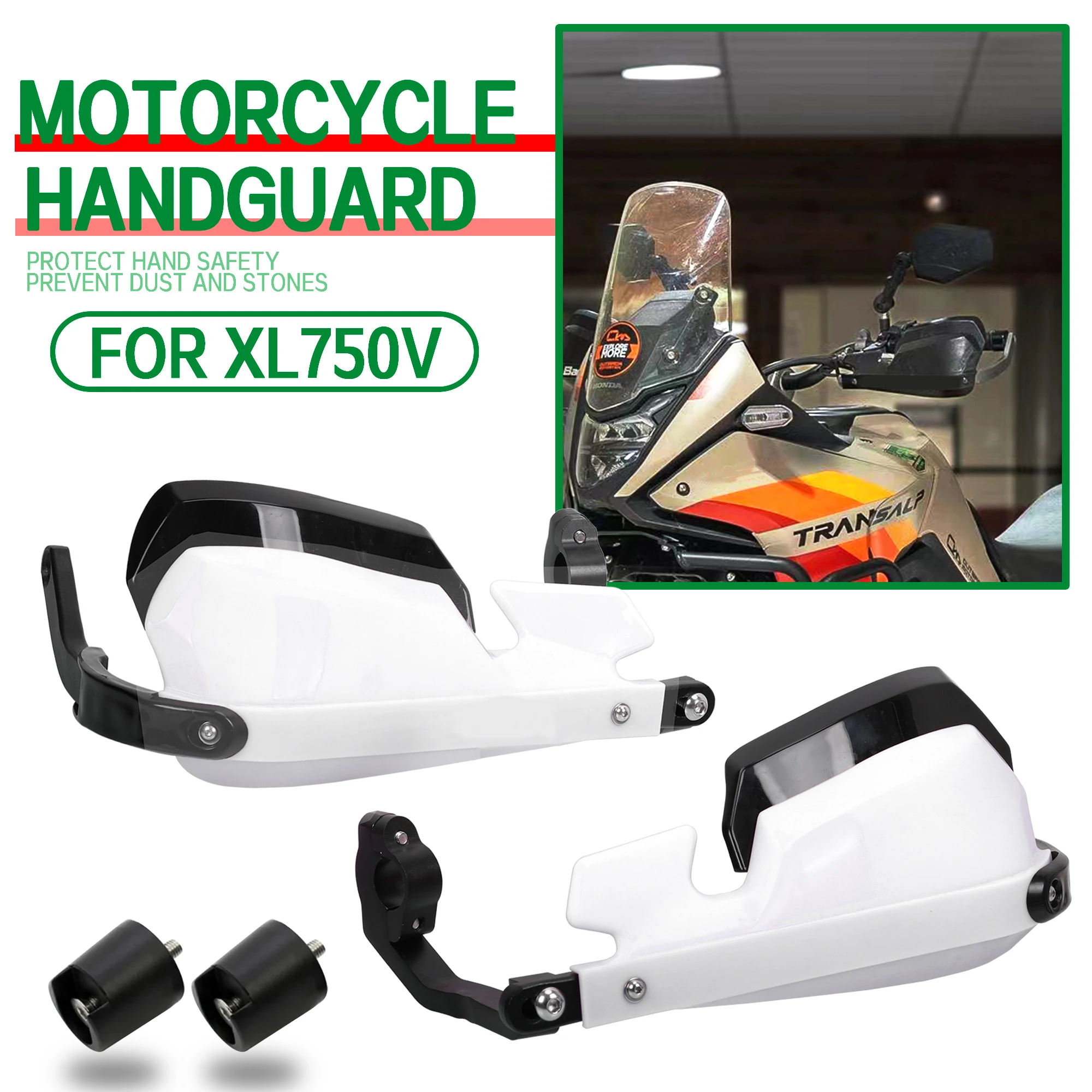 

For Honda Transalp XL 750 XL750 NEW Aluminum Alloy Handlebar Handguard Heighten Hand Guards Shield Lever Guard Windshield