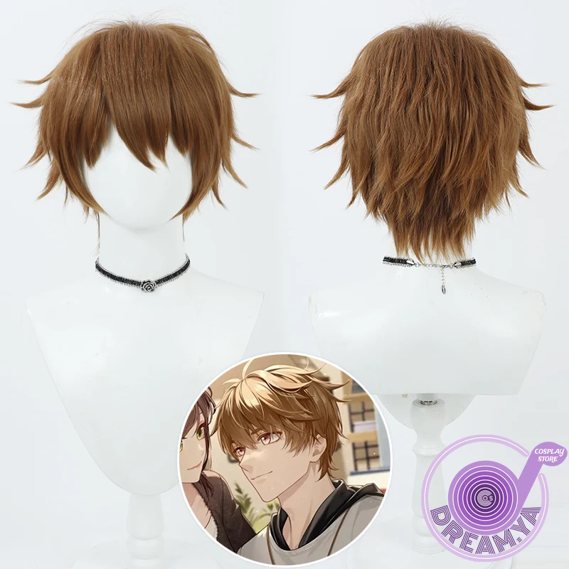 

Luke Pearce Cosplay Wig Tears of Themis Brown Heat Resistant Synthetic Hair Halloween Party Role Play Carnival + Free Wig Cap