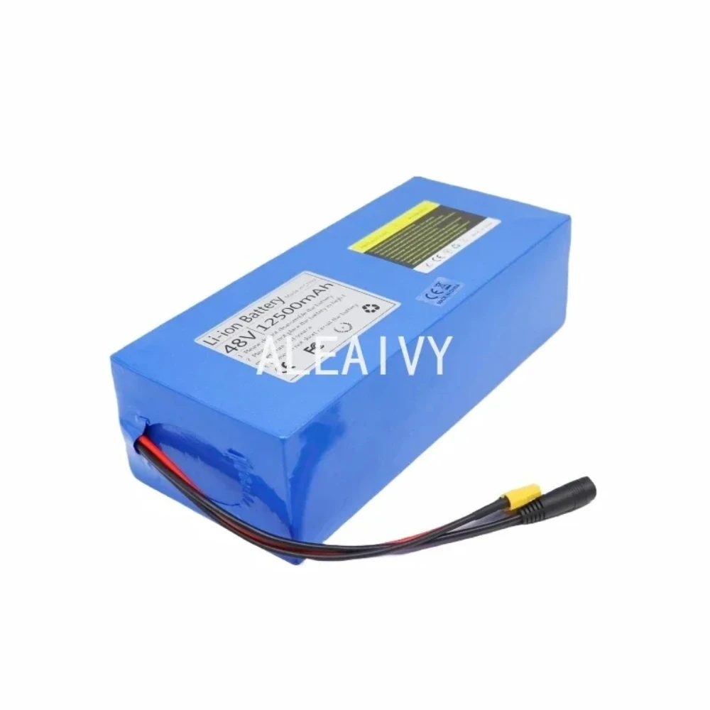 48V 12500mAh ingebouwde batterij 13S5P met BMS, 500W 750W 1000W elektrisch mobiliteitsgereedschap 18650 lithiumbatterij + 54.6V 2A oplader