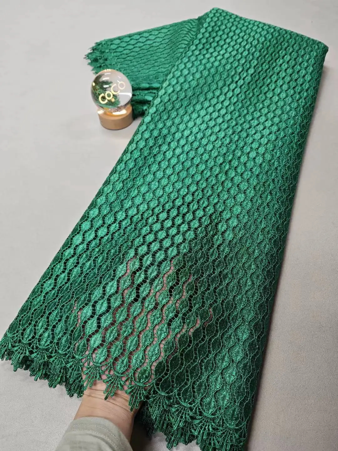 

Latest 2025 High Quality African Nigerian With Tulle Sewing Lace Fabric Guipure Embroidery Dresses Sequins 5Yards XL135