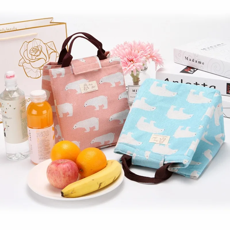 Tableware Cold and Fresh Lunch Thermal Insulation Bag Waterproof Portable Bento Bag Thermal Insulation Bag with Rice Bag Durable