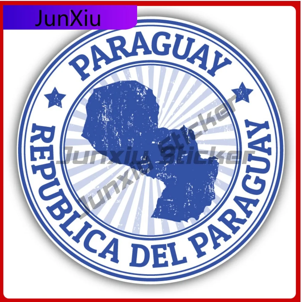 

Paraguay Map Creative Sticker Stamp Car Decal Bumper Stickers Funny Style Helmet Use For Car Bumper Car Accessories Scratch C