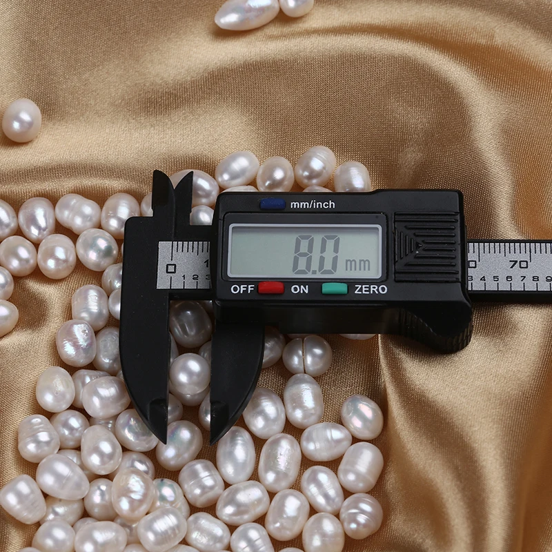 8-9mm White Natural Loose Real Freshwater Rice Pearl Beads