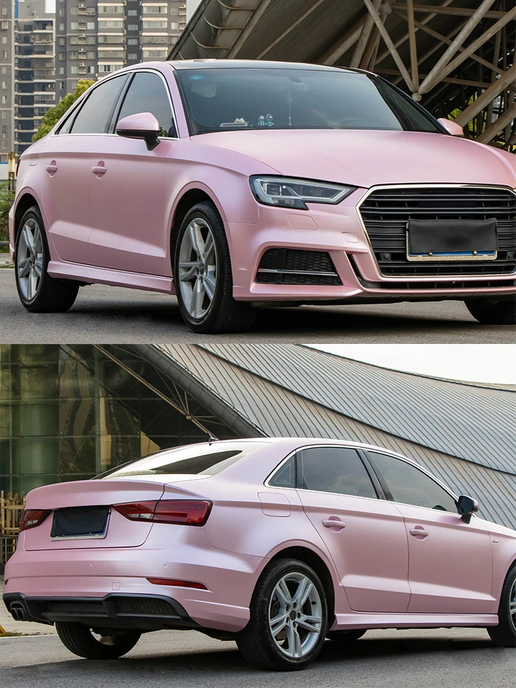 Sakura Roze Auto Body PET Films Vinyl Wrapping Sticker DIY Decal Air Release Kersenbloesem Poeder Decor Roll Film Decoratie - afbeelding 2