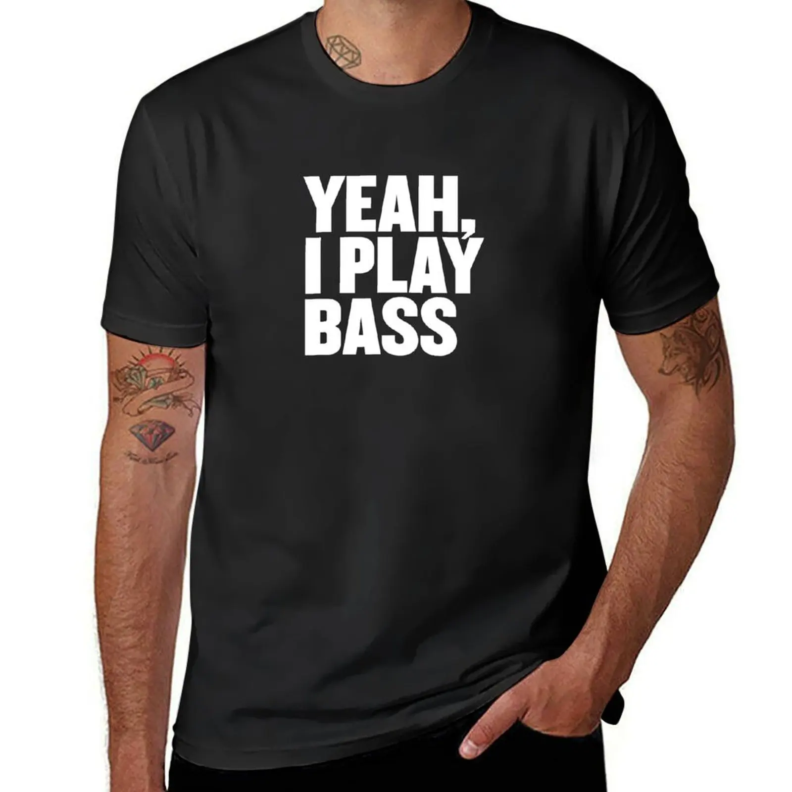 

Yeah I Play Bass funny Bassist Shirt for Bass Players T-Shirt for a boy funnys men clothings