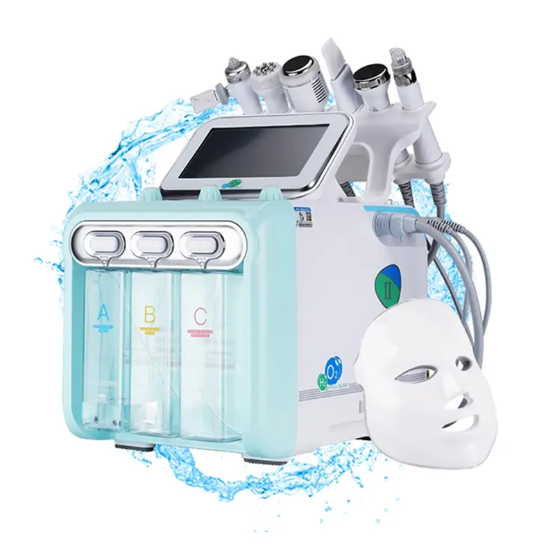 Multifunctional 7 in 1 Hydro Oxygen Mask Bubble Device Face Lifting Skin Tightening Oxygen Jet Peel Beauty Machine Salon