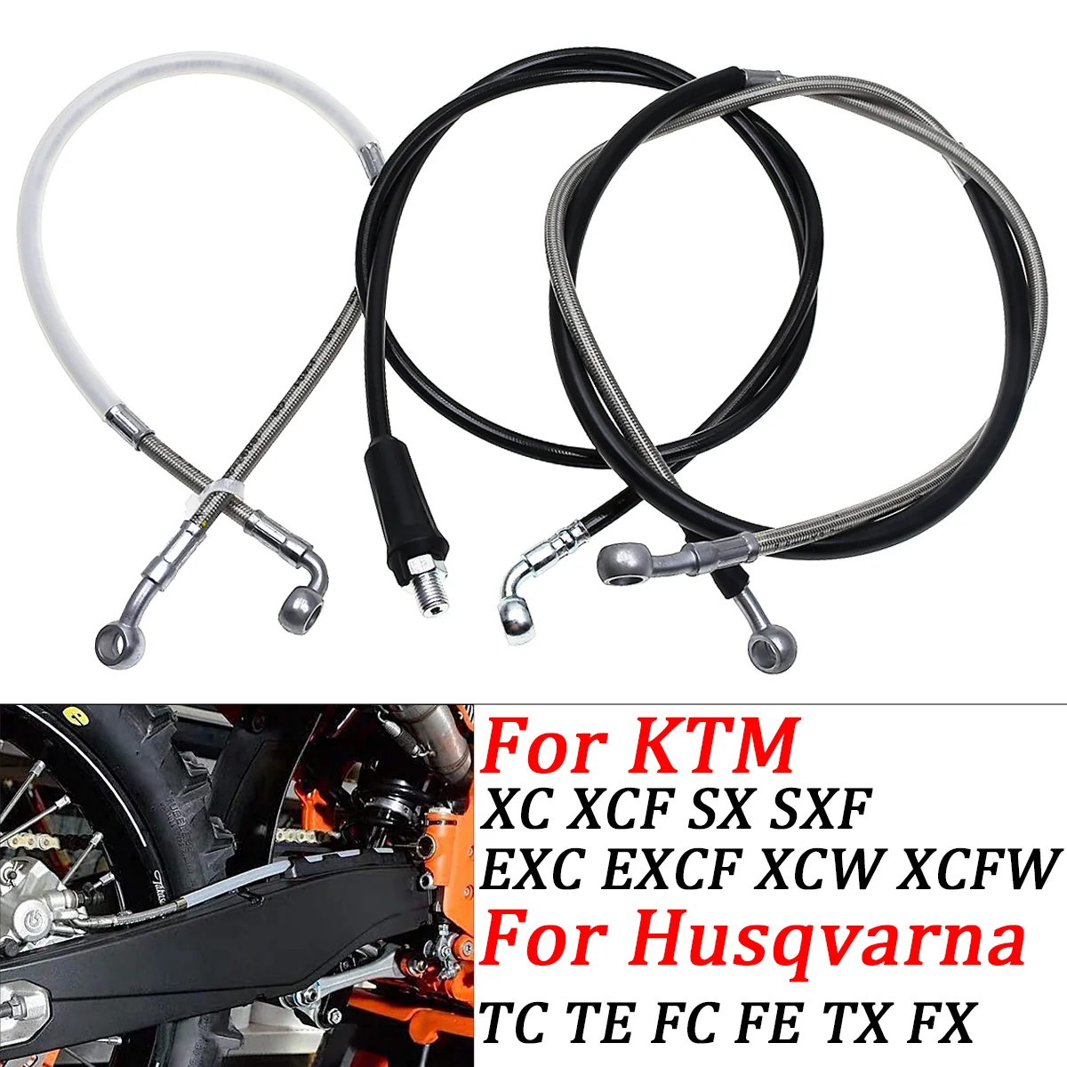 

Motorcycle Front or Rear Brake Oil Hose For KTM 125 150 250 300 350 450 500 XCW XCF-W EXC EXC-F SX SXF XC XCF 6 Days 2012-2024