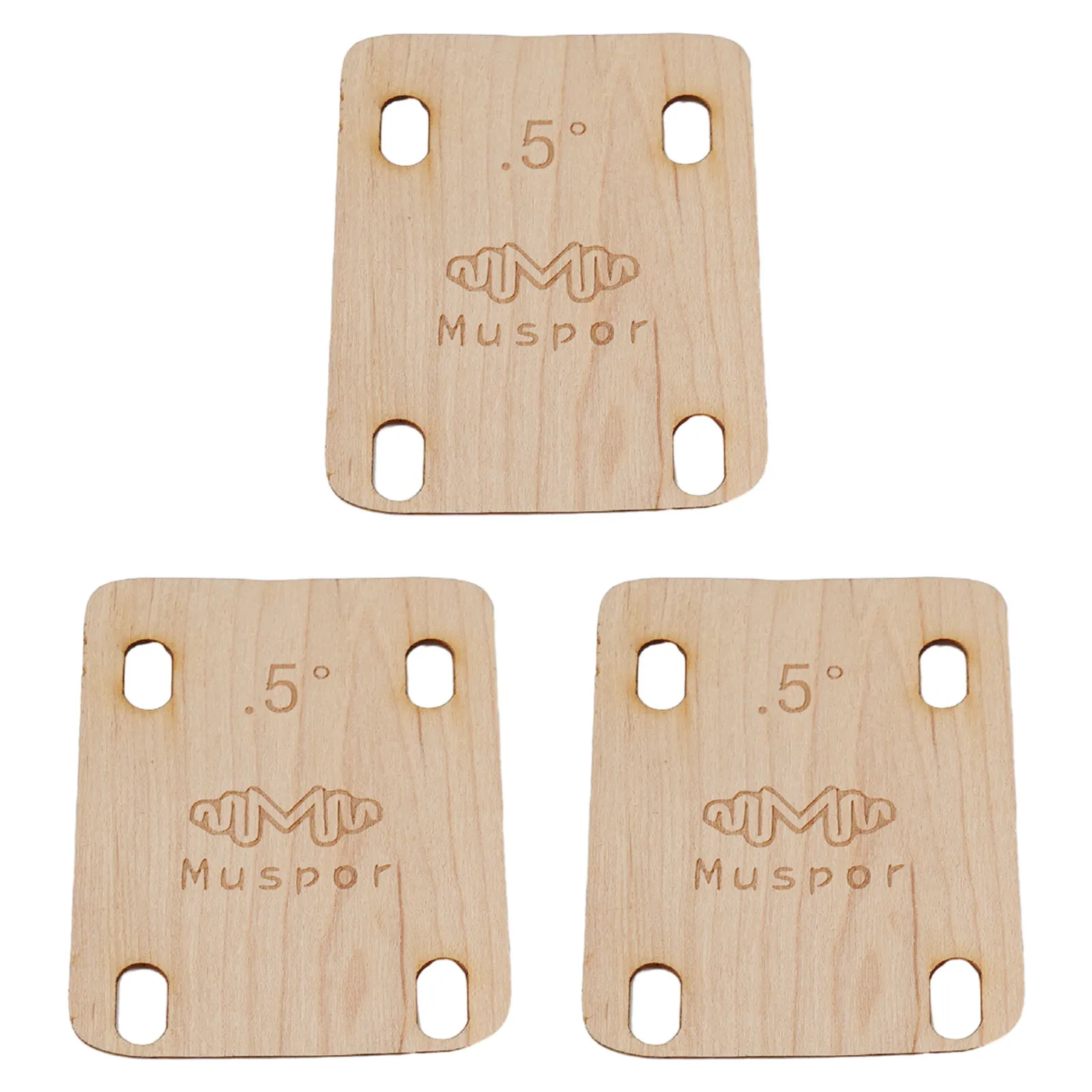 0.5 Degree Neck Shims Neck Shims 3 PCS Set Maple Plate Neck Shims Musical Instruments Practical To Use Brand New