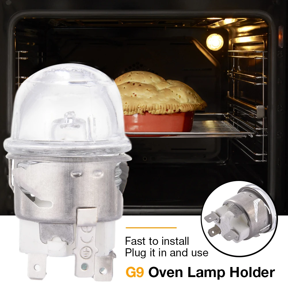 40w Oven Lamp Holder Refrigerator G9 Halogen Bulbs Light Base Heat Resistant Microwave Lamp Adapter 110-220v