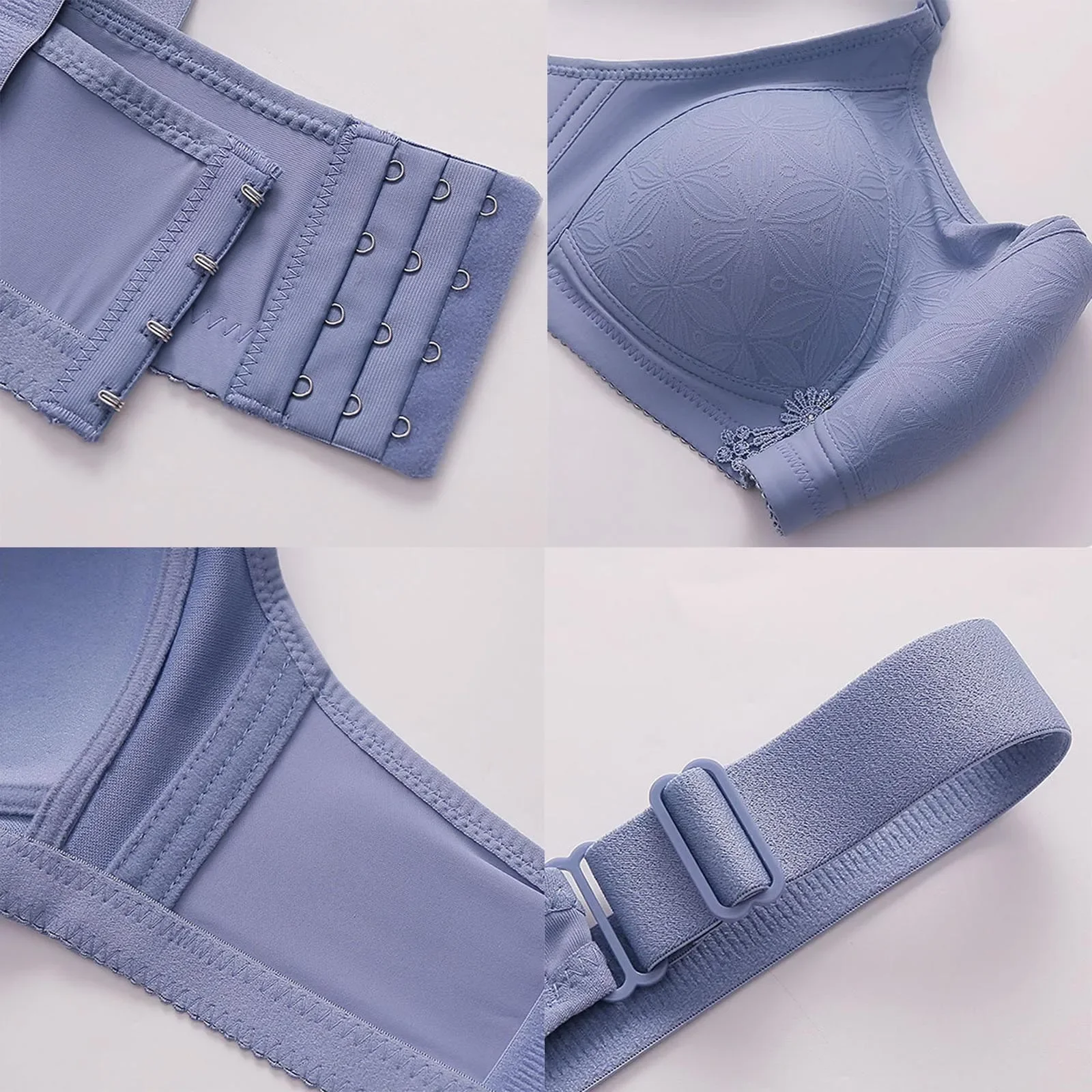 Dames groot formaat niet-stalen ring verzamelde beha verzamelen vice-borst zachte ademende beha oudere dames bh's comfortabel