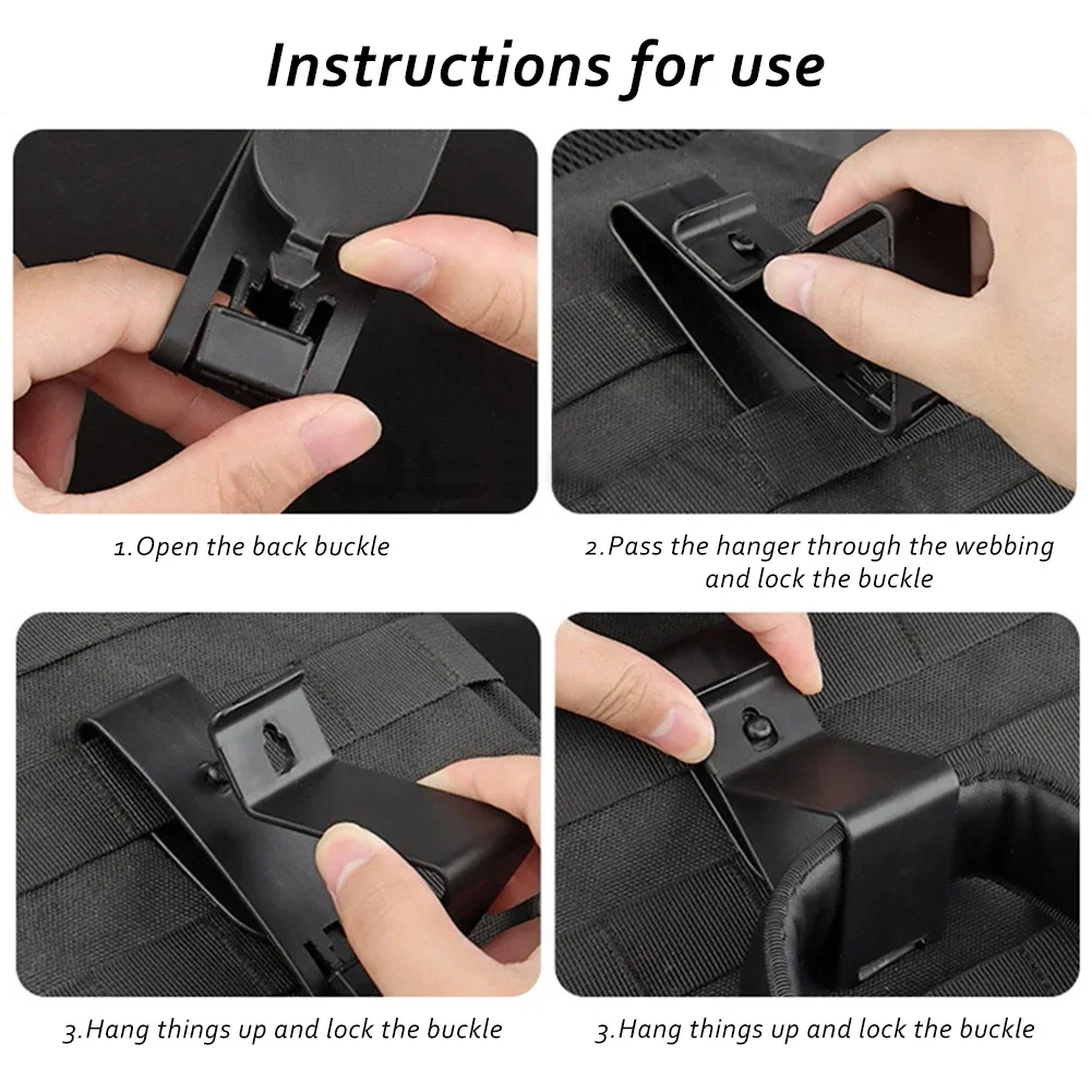 MOLLE Tactical Waist Hanging Buckle Multi-functional Wear Belt CS Tactical Headset Holder Waist Key Storage Tool Hanging Buckle