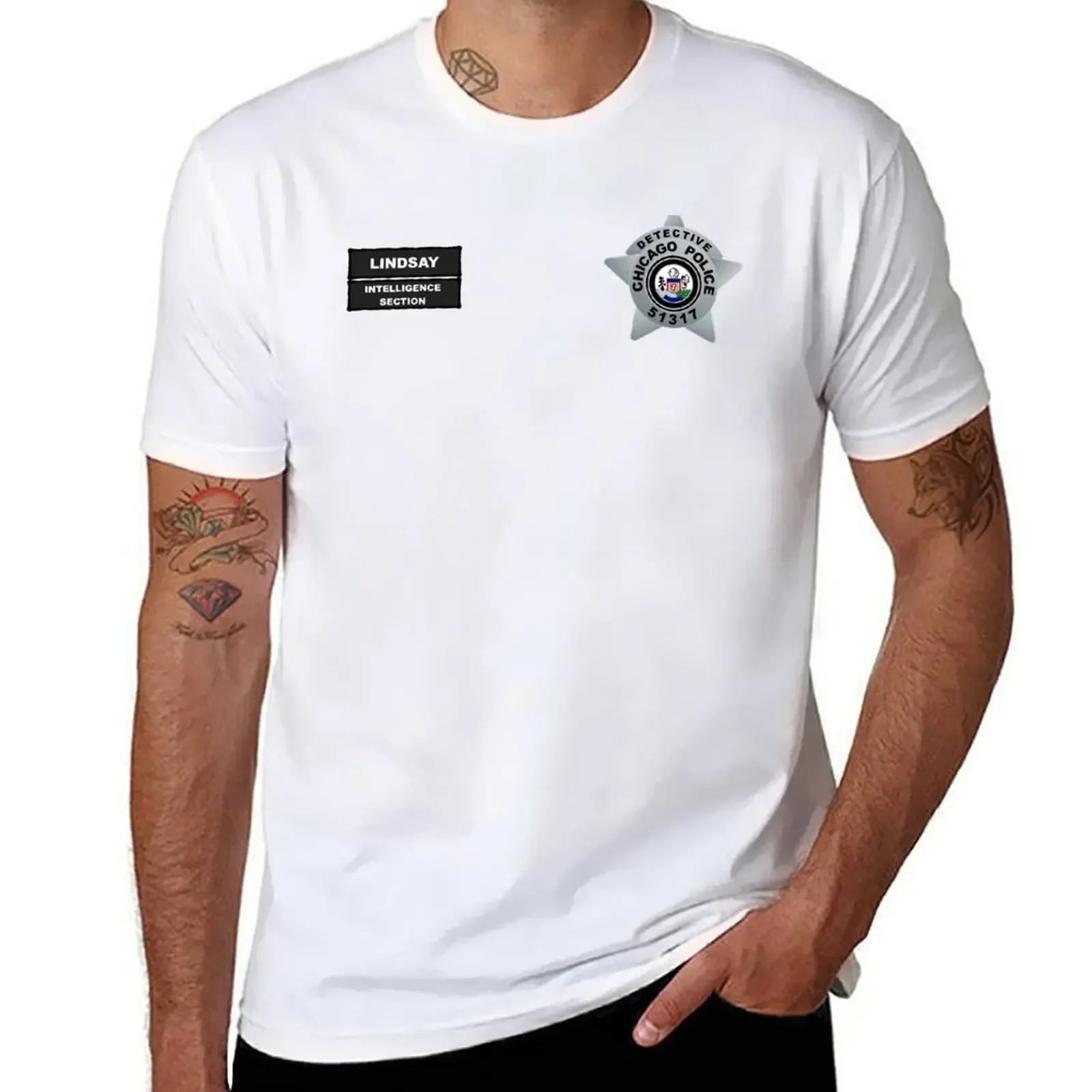 CHICAGO PD BADGE 51317 INTELLIGENCE SECTION ERIN LINDSAY SOPHIA BUSH T-Shirt summer top customs funny t shirts for men 2024 hot