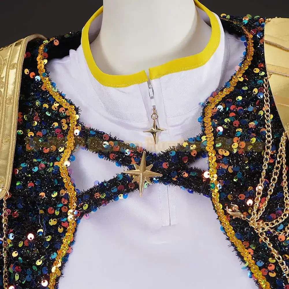 أنيمي طفل الفتيات رومي KPop شيطان هنتر تأثيري الاطفال الأسود Gloden زي تشيد تمويه أداء لعب الأدوار موحدة هالوين #3