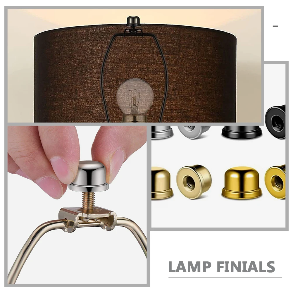 

8pcs Metal Lamp Finial Caps Knobs Vintage Lamp Parts Light Shade Accessories For Table Floor Diy Lighting Screw Finials Home
