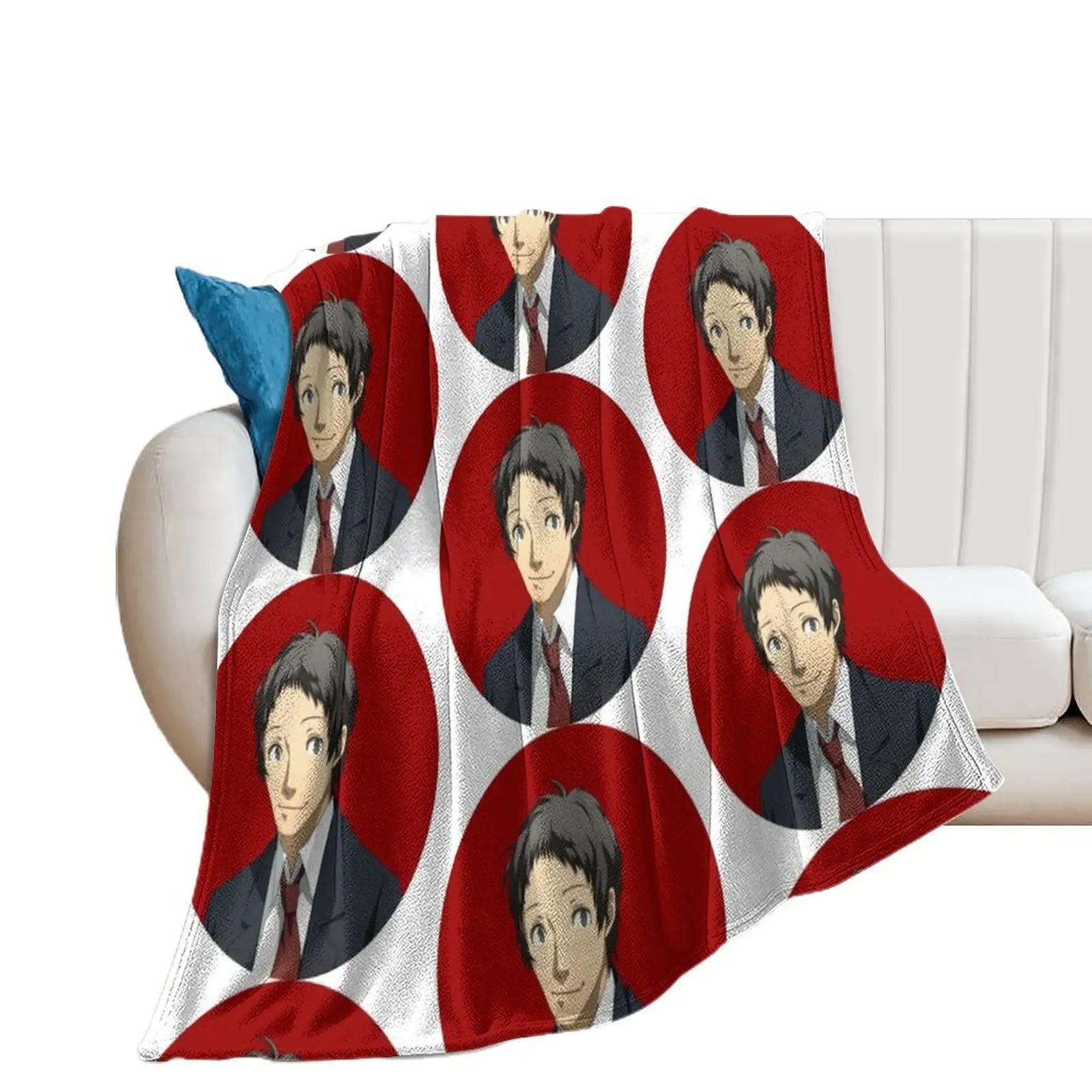 Adachi Portrait Throw Blanket Camping blankets ands christmas gifts Blankets