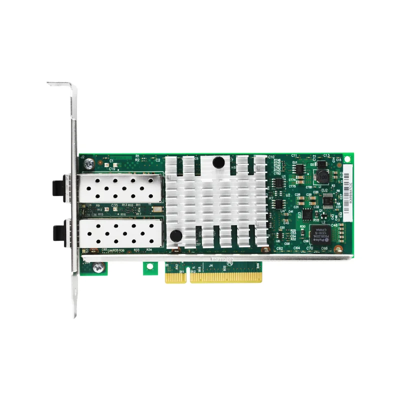 Intel 82599ES Chipset X520-SR2/CC8599-F2 PCIe 2.0 X8 10/1Gb NIC Card 2 Port SFP+ with 10G Multimode SFP+ Transceiver