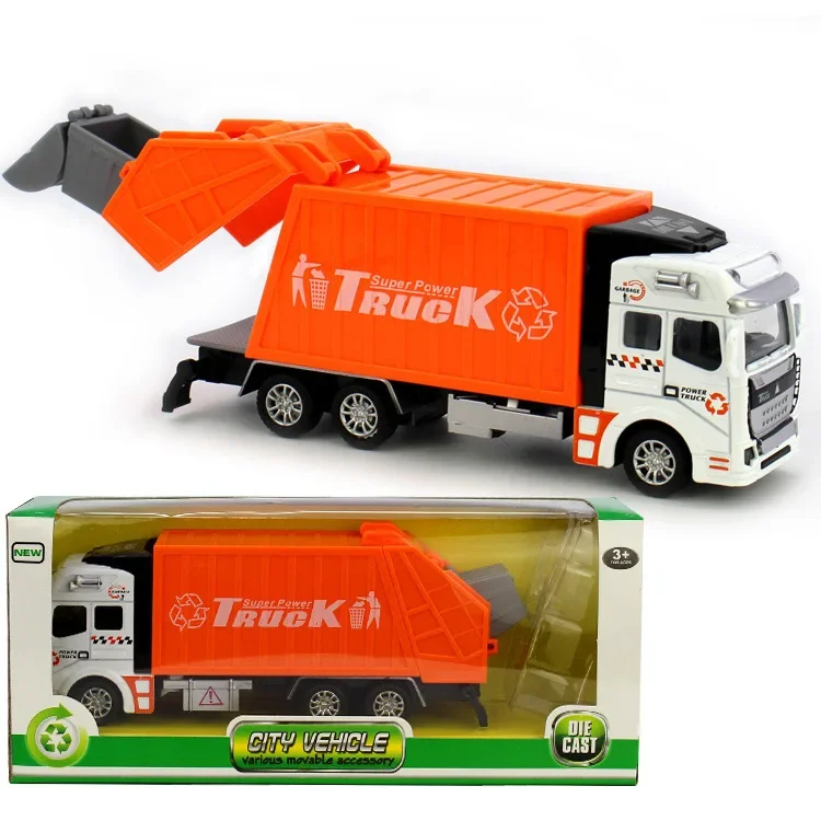 1:32 Simulation Garbage Truck Model toy cars Clean Car Sanitation Trash Alloy Model car toys for children gift