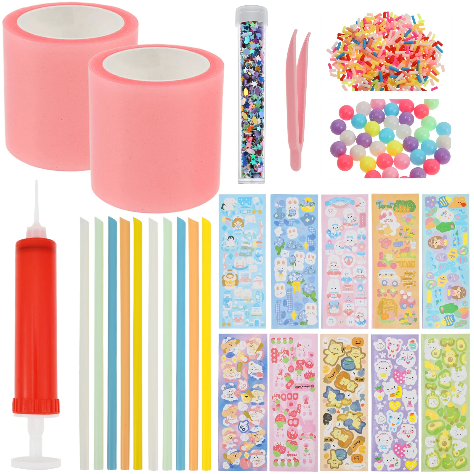 DIY Craft Pinch Toy Making Blowable Bubble Tape Non-marking Doublesided Adhesive Reusable Color High Sticky Nano Tape Crafts Toy