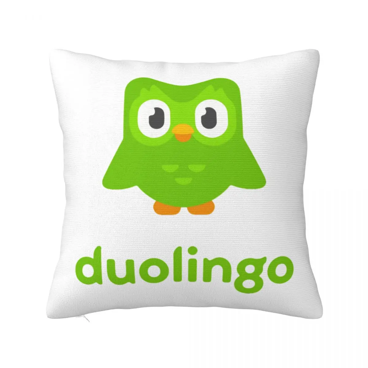 Duolingo Square Pillow Case Cartoon Owl Cushion Covers Vintage Polyester Decor Pillowcase for Home 45x45cm