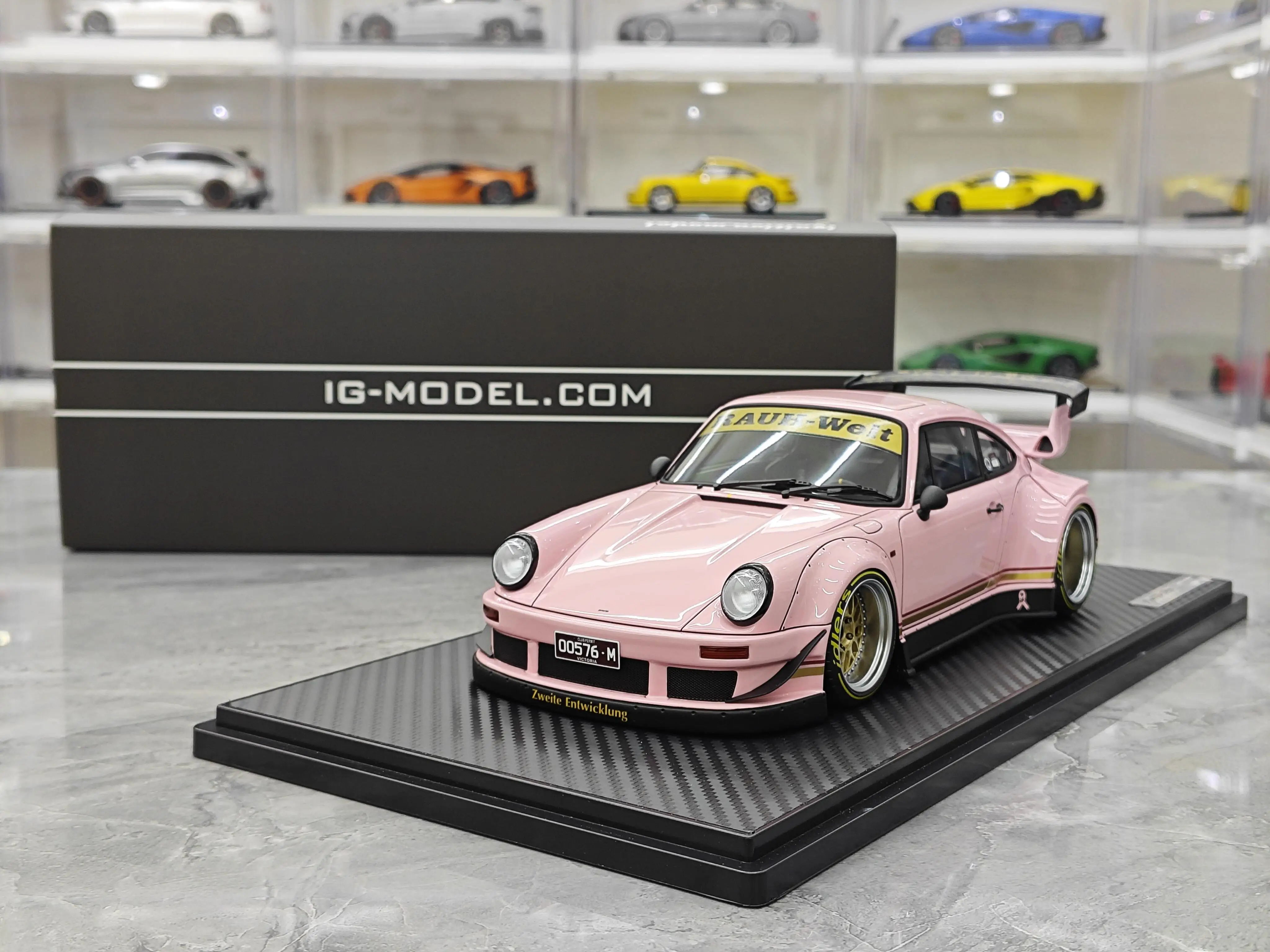 IG 911 RWB 930 JDM Modificato Simulazione Modelli di Auto in Resina Ornamenti da Collezione 1/18 Regali