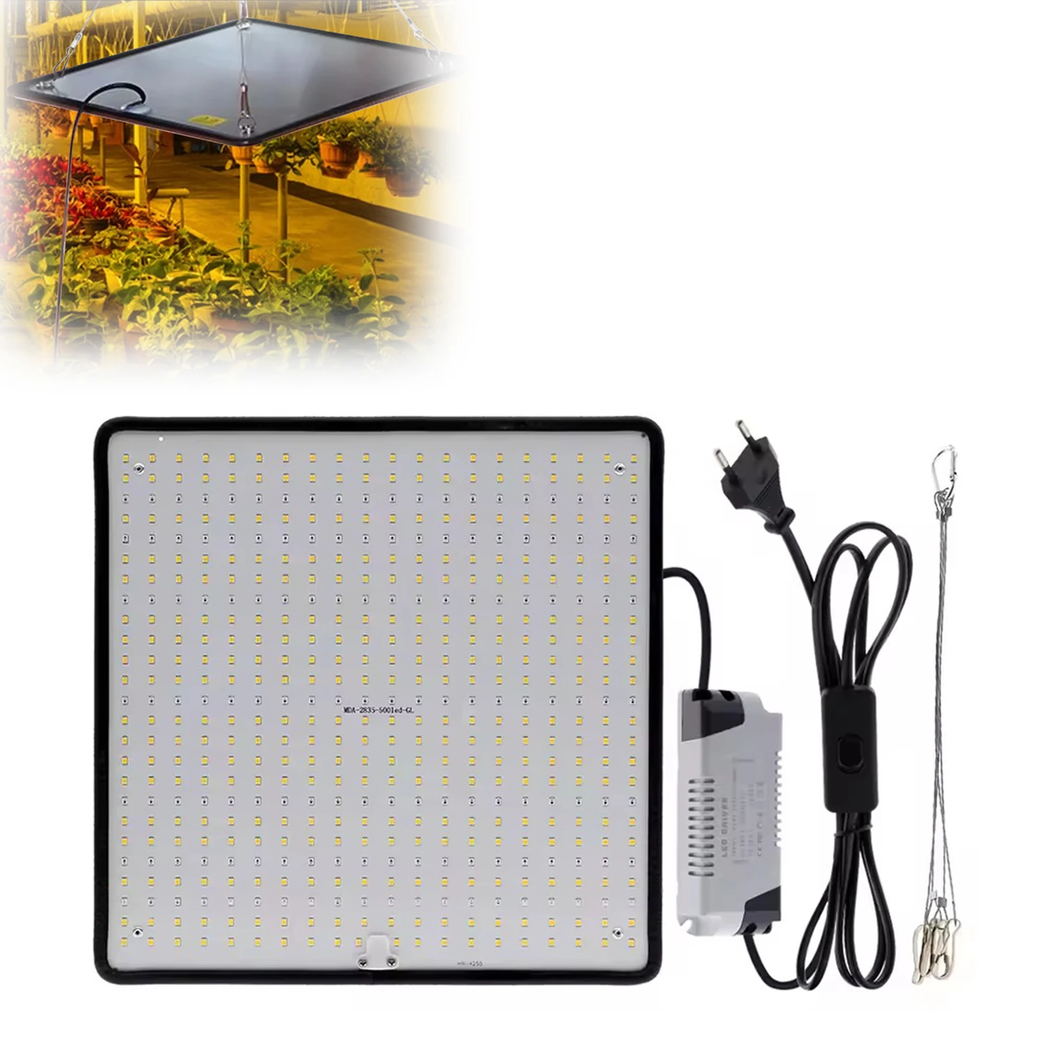 Lampe de culture pour plantes, 2 pièces, Quantum Boards, spectre complet, pour serre, culture hydroponique, tente de culture intérieure, croissance des plantes, plantation de légumes