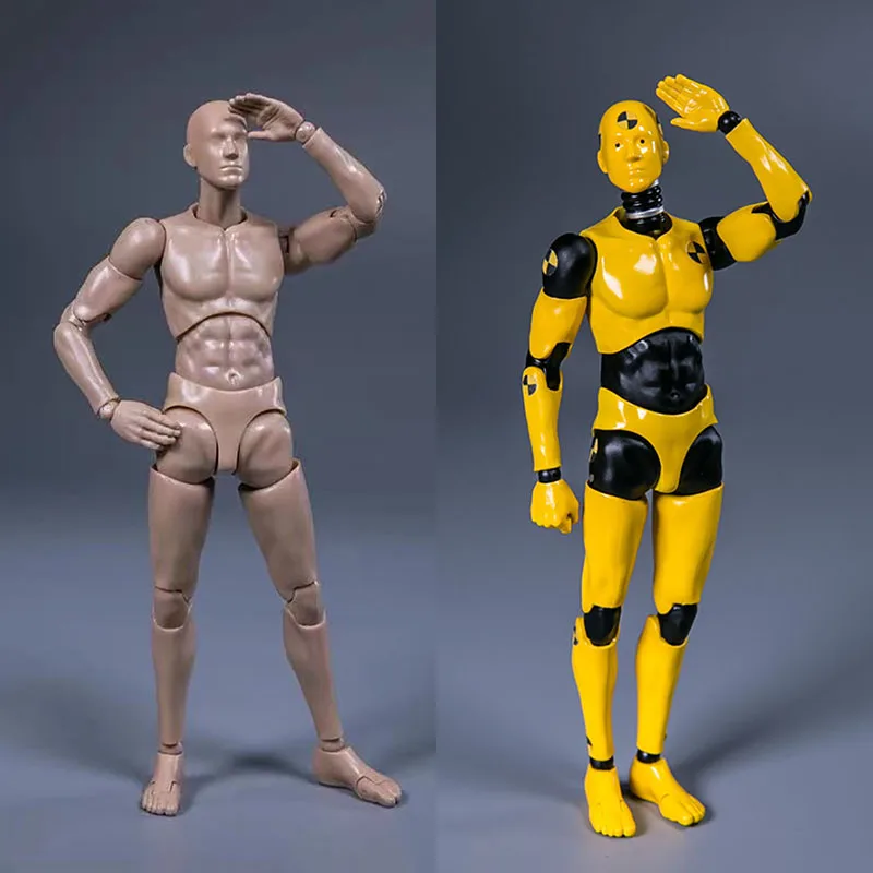 

1/12 DAMTOYS DPS01 DPS02 Yellow Testman Crash Test Dummy Model 6 inch Action Figure Body Doll for Hobby Collection